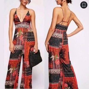 FREE PEOPLE MARGARITA PATCHWORK JUMPSUIT